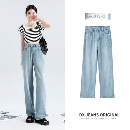 Tencel Lyocell Wide-leg Jeans