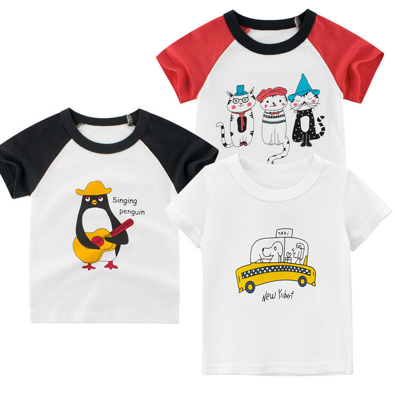 Children's clothing summer new Korean version of children's short-sleeved T-shirt girls clothes a consignment ins