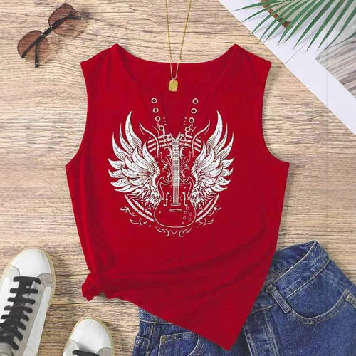 Wing Print Cotton Women's T-Shirt