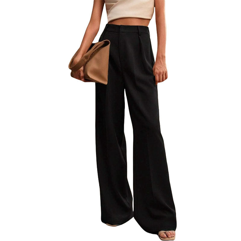 Women's Casual Loose Straight Business Commute Wide Leg Pants
