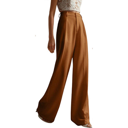 Women's Casual Loose Straight Business Commute Wide Leg Pants