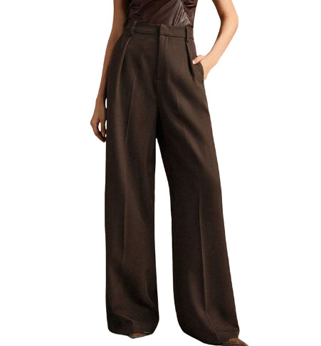 Women's Casual Loose Straight Business Commute Wide Leg Pants