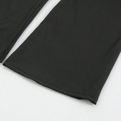 Summer Thin Yoga Pants Women's High-Waist Straight-Leg Wide-Leggings