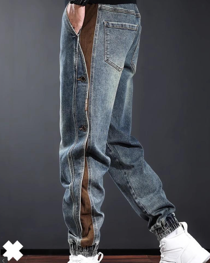 American-style Heavy New Patchwork Overalls Men