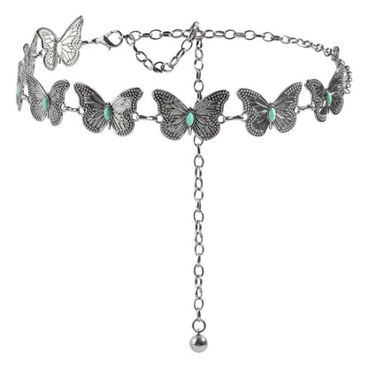 Metal Butterfly Shape Waist Simple Chain