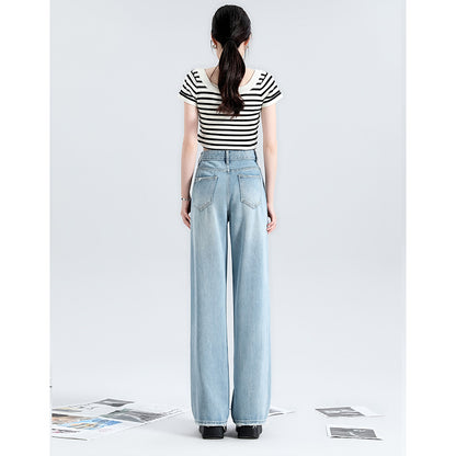 Tencel Lyocell Wide-leg Jeans