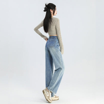 Turkish High-quality Narrow Wide-leg Jeans