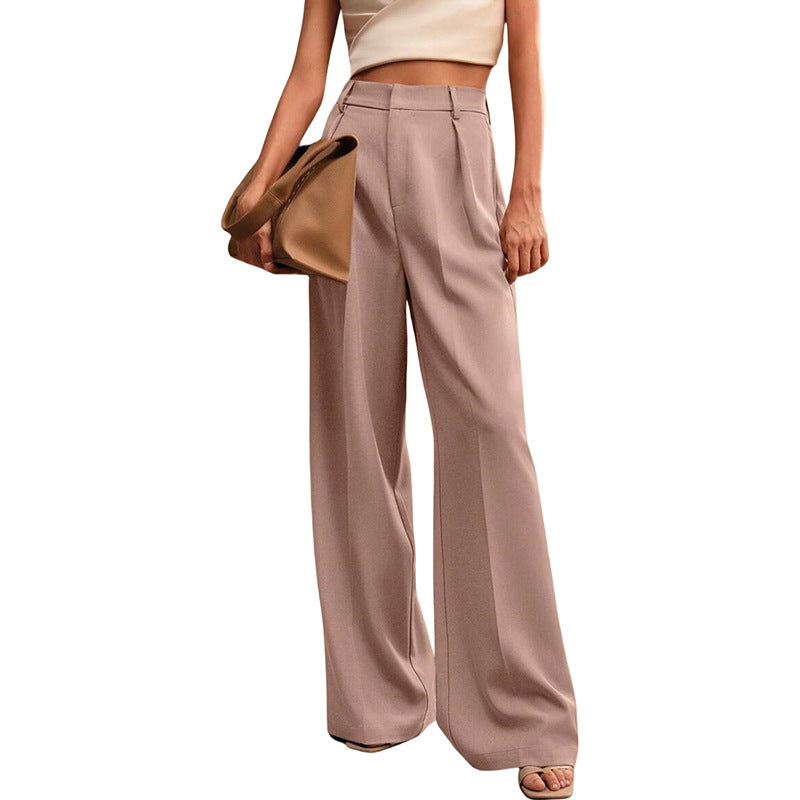 Women's Casual Loose Straight Business Commute Wide Leg Pants