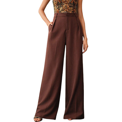 Women's Casual Loose Straight Business Commute Wide Leg Pants