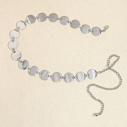 Small Round Slice Waist Chain With Skirt Pants Chain
